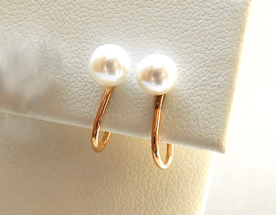 Non pierced pearl on sale earrings