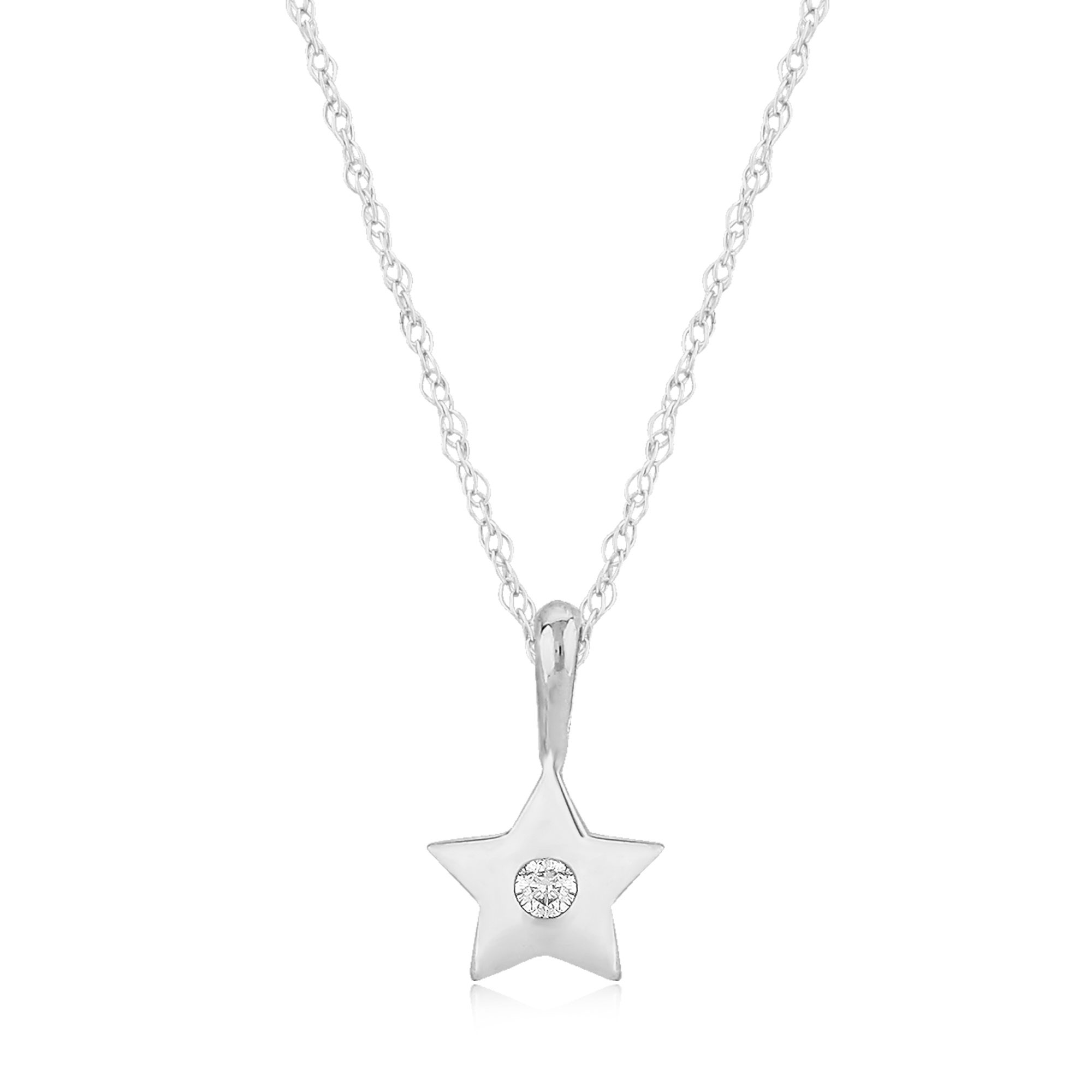 Children's Silver Diamond Star Necklace – Bijou Jewellery